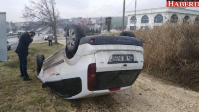 Takla Atan Araçtan Burnu Bile Kanamadan Çıktı