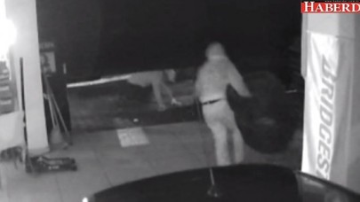 Beylikdüzünde Hırsızlık Çetesi Kepengi Kesip Onlarca Lastik Çaldı