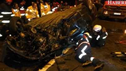 Takla Atan Otomobilin Sürücüsü Yaralandı