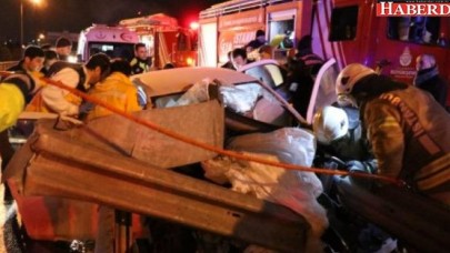 Bariyer otomobile ok gibi saplandı: 2 yaralı