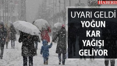 Meteorolojiden kar uyarısı geldi.