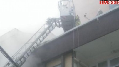 Esenyurtta yangın çıkan dairede 3 kişi mahsur kaldı