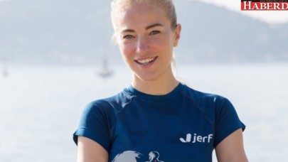 Burcu felçliler için koştu