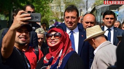 Sultanahmette Ekrem İmamoğluna sevgi seli