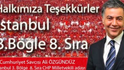ALİ ÖZGÜNDÜZ 8. SIRADAN ADAY