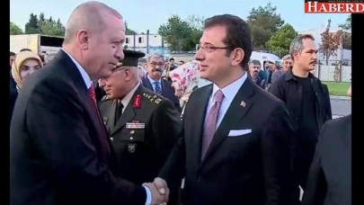İBB Başkanı İmamoğlu, Cumhurbaşkanı Erdoğan’ı protokolde karşıladı