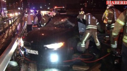 Bariyerlere ok gibi saplandı