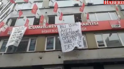 CHP binasında eylem