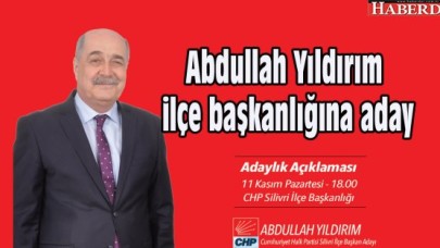 Abdullah Yıldırım yeniden ilçe başkanlığına aday