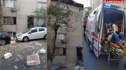 Şişlide bir binada çökme