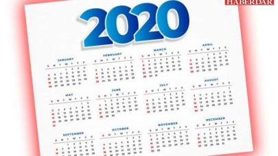 2020 yılında resmi tatiller hangi günlere denk gelecek?
