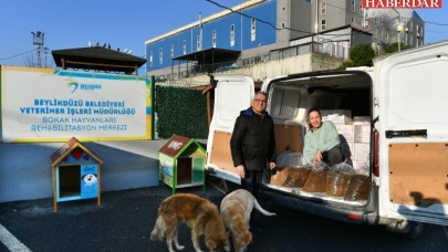 BEYLİKDÜZÜ HAYVAN BAKIMEVİ’NE 500 KİLO MAMA BAĞIŞI