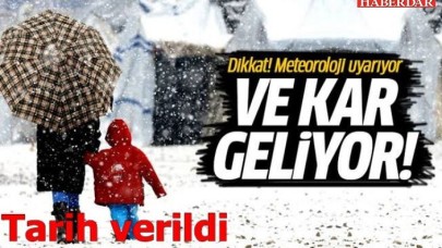 Beklenen kar geliyor! Tarih verildi