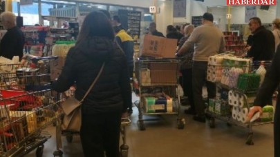 İstanbulda marketlerde yoğunluk: Çoğu israf olacak, belki de çöpe atılacak
