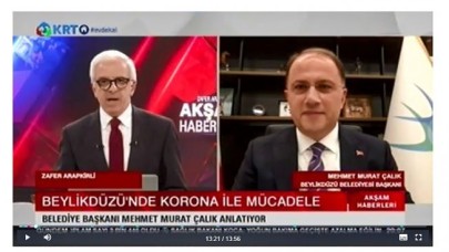 BAŞKAN ÇALIK, KRT TV’DE CANLI YAYINA KATILDI