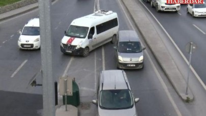 E-5 trafiğinden ölüme meydan okuyan tehlikeli kaçış