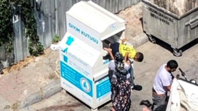 Küçükçekmecede yardım kutusundan kıyafetleri böyle aldılar