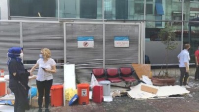 Hastanede tavan çöktü!