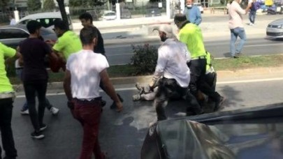 Beylikdüzünde trafik kazası sonrası kavgaya biber gazlı müdahale