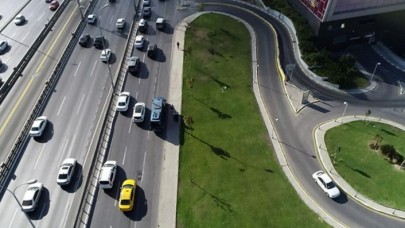 BEYLİKDÜZÜNDE MİNİBÜSLERE HAVADAN DENETİM