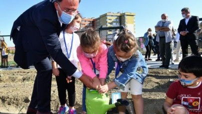 BAŞKAN ÇALIK, ÇOCUKLARLA KIŞLIK FİDE DİKTİ