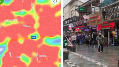 Vakaların alarm verdiği kent kıpkırmızı oldu