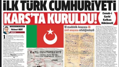 Mehmet Mert - İlk Türk cumhuriyeti Karsta kuruldu