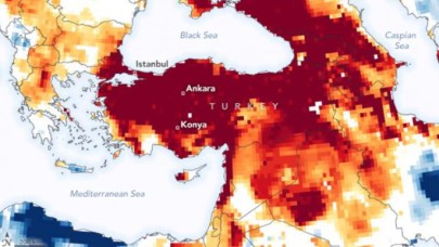 NASA, Türkiyedeki kuraklıkla ilgili harita yayınladı: Sadece barajlar değil yer altı suları da kritik seviyede