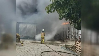 Büyükçekmecede gecekondu yangını: 1 kadın yaralandı