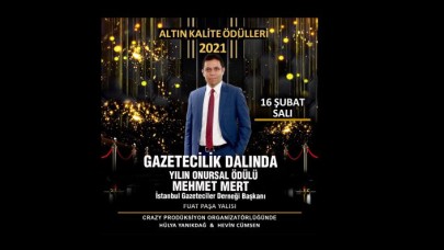 Mehmet Mert’e ‘Onursal’ ödül