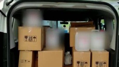 Düzenlenen operasyonda 9 ton sahte içki ele geçirildi