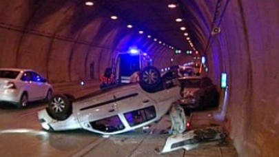 Tünelde kaza!