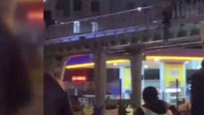 Büyükçekmecede Köprüye çıkan adamın intihar girişimi