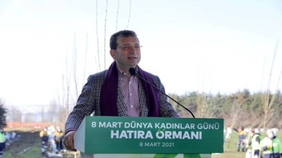 8 Mart Hatıra Ormanı’nın ilk fidanlarını İmamoğlu çifti dikti
