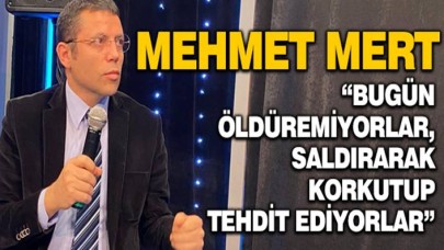 Mehmet Mert: Bugün öldüremedikleri için saldırı ve şiddetle tehdit uyguluyorlar