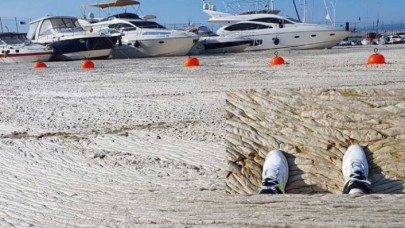 Marmara Denizi beton gibi oldu, denizin üstünde yürüdü!