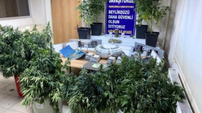 Beylükdüzünde villa uyuşturucu imalathanesi çıktı