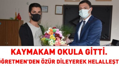Kaymakam, Öğretmenden özür dileyerek helalleşti