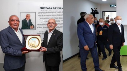 Kılıçdaroğlu’ndan Mustafa Baysan’a teşekkür plaketi….