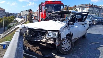 Büyükçekmecede korkutan kaza: 1 yaralı