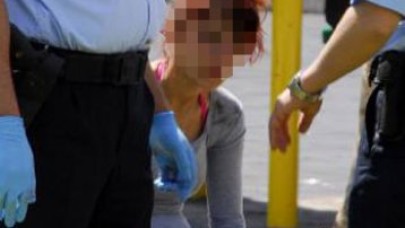 Eline cam parçası aldı ve...