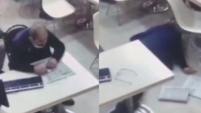 Ecel altılı ganyan bayiinde yakaladı...O anlar kamerada