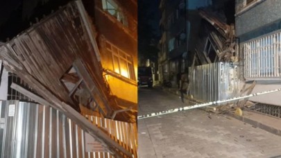 İstanbulda 2 katlı bina çöktü