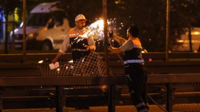 İBB’nin metrobüs hattındaki Beyaz Yol çalışması başladı