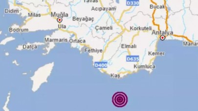Antalyada deprem! Kaştaki depremin büyüklüğü 4.4