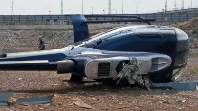 İzmirde helikopter düştü