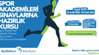 SPOR AKADEMİLERİNE HAZIRLANANLARA KURS DESTEĞİ