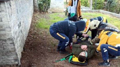 5 metrelik kuyuya düştü