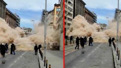 İBB çok önemli diye uyarmıştı: Karaköydeki bina çöktü!