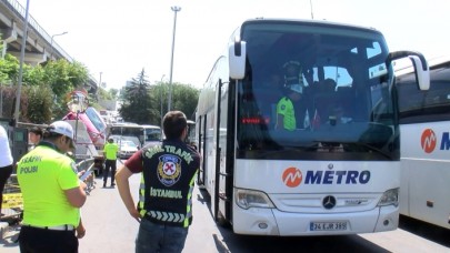 Bayram öncesi otobüs denetimi